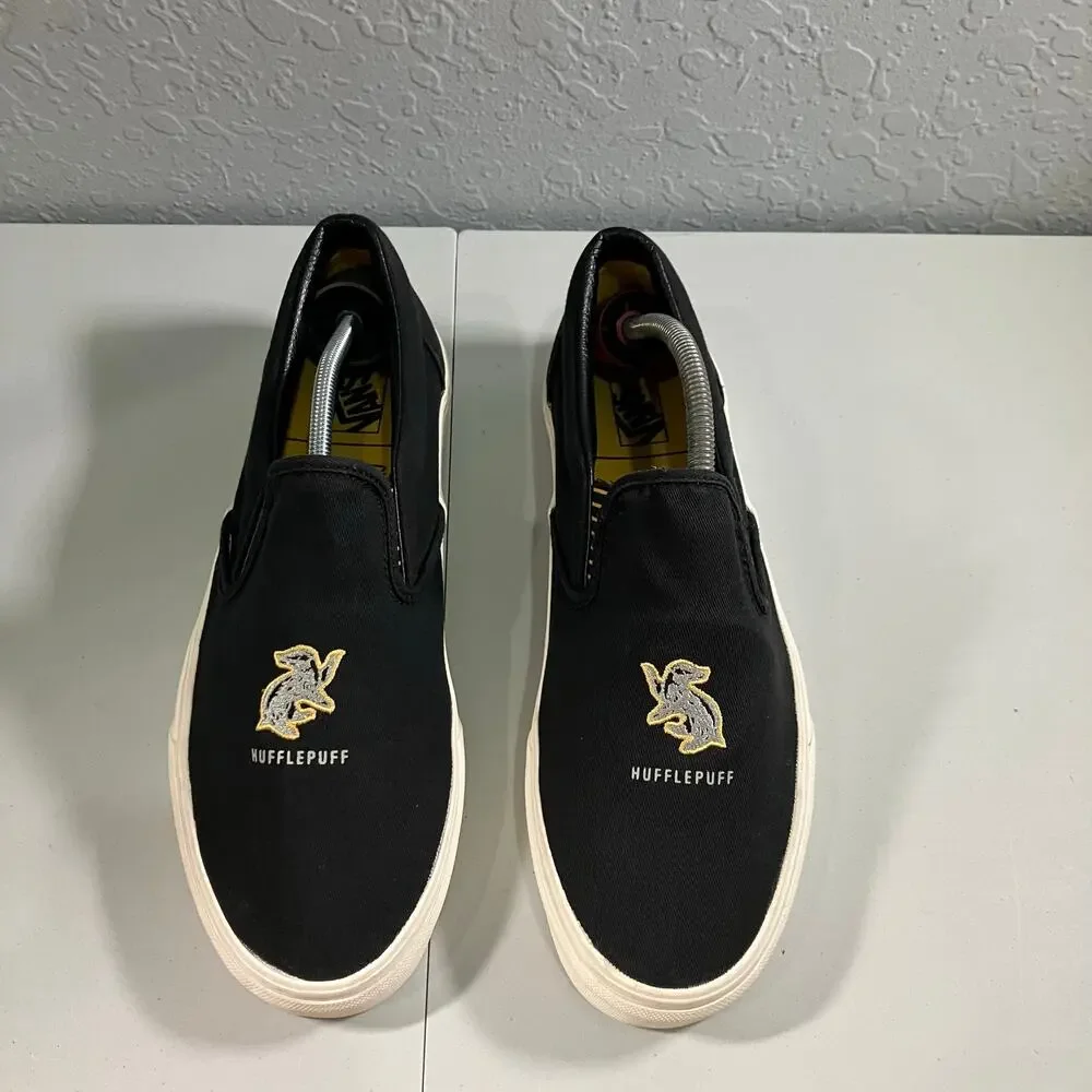 VANS X Harry Potter Hufflepuff Men's Sneaker Size 10 Classic Black Slip-on Shoes